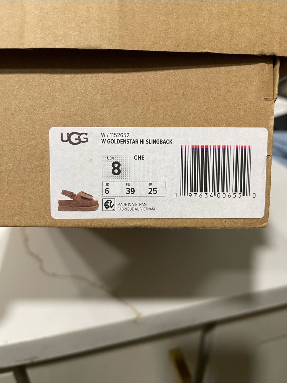 UGG Women Goldenstar Hi Slingback Sandal - Chestnut Brown
